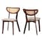 Baxton Studio Dannell Mid-Century Modern Grey Fabric and Walnut Brown Finished Wood 2-Piece Dining Chair Set 236-2PC-13290-ZORO - alternate 1